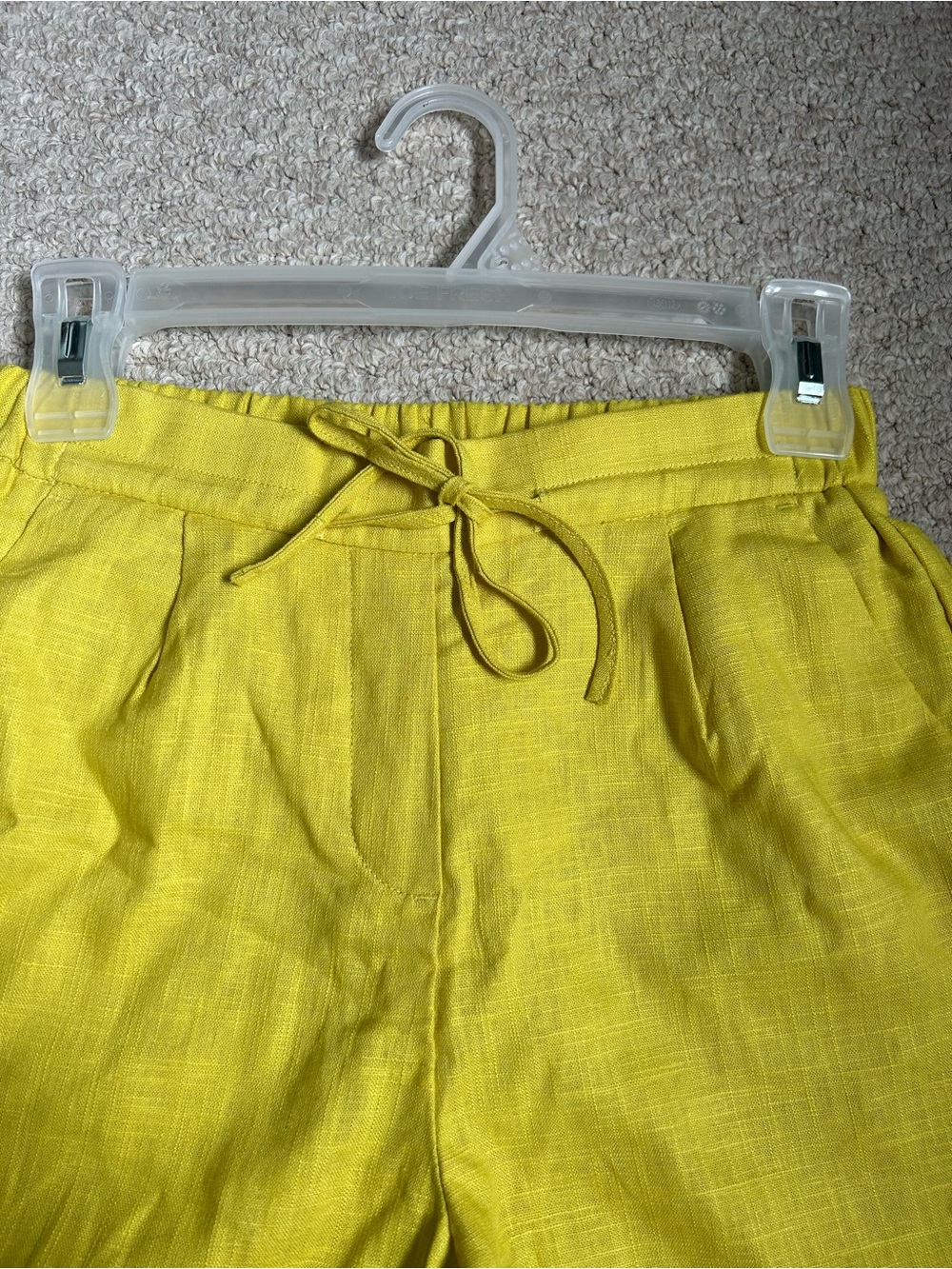 RW&CO. Yellow Linen-Blend Drawstring Shorts - Picture 8 of 8
